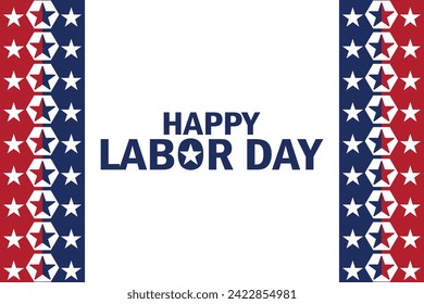 Imagen del Vector del Día del Trabajo Feliz. Concepto de vacaciones. Plantilla para fondo, banner, tarjeta, afiche con inscripción de texto.