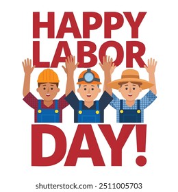 Happy labor day vector illustration