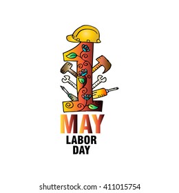 Happy Labor day vector illustration.