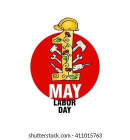 Happy Labor day vector illustration.
