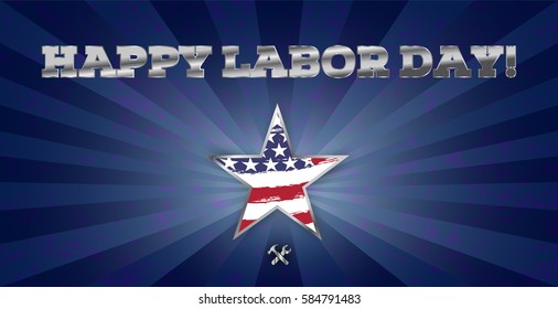 Happy Labor Day. Vector illustration.