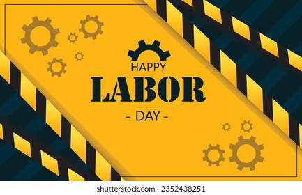 Happy labor day vector illustrator, can be used for posters, banners, flyers, invitations, websites or greeting cards. vector illustration