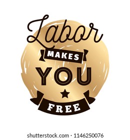 Happy labor day. Vector logo. Typography for greeting cards, posters, banners.