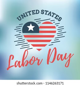 Happy labor day. Vector logo. Typography for greeting cards, posters, banners.