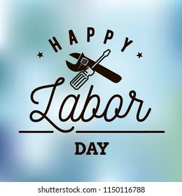 Happy labor day. Vector logo. Typography for greeting cards, posters, banners.