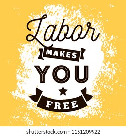 Happy labor day. Vector logo. Typography for greeting cards, posters, banners.