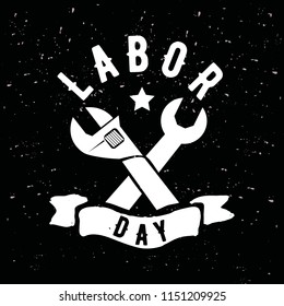 Happy labor day. Vector logo. Typography for greeting cards, posters, banners.