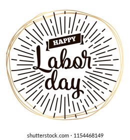 Happy labor day. Vector logo. Typography for greeting cards, posters, banners.