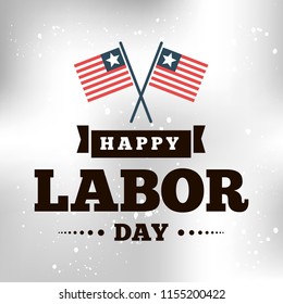 Happy labor day. Vector logo. Typography for greeting cards, posters, banners.