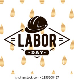 Happy labor day. Vector logo. Typography for greeting cards, posters, banners.