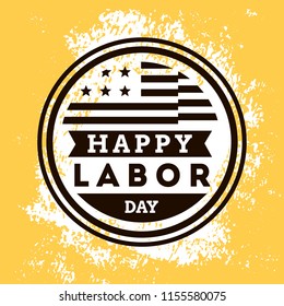 Happy labor day. Vector logo. Typography for greeting cards, posters, banners.