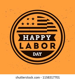 Happy labor day. Vector logo. Typography for greeting cards, posters, banners.