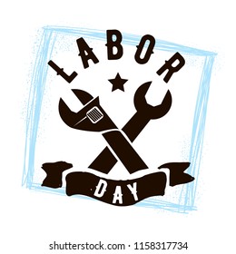 Happy labor day. Vector logo. Typography for greeting cards, posters, banners.