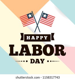Happy labor day. Vector logo. Typography for greeting cards, posters, banners.