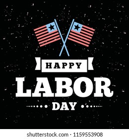 Happy labor day. Vector logo. Typography for greeting cards, posters, banners.