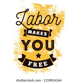 Happy labor day. Vector logo. Typography for greeting cards, posters, banners.