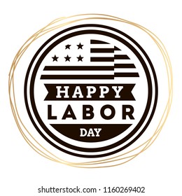 Happy labor day. Vector logo. Typography for greeting cards, posters, banners.