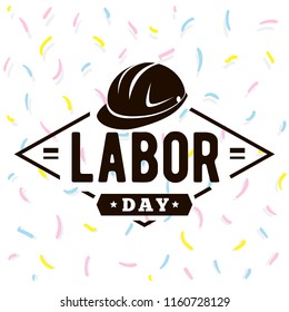 Happy labor day. Vector logo. Typography for greeting cards, posters, banners.