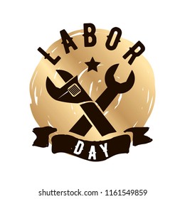 Happy labor day. Vector logo. Typography for greeting cards, posters, banners.