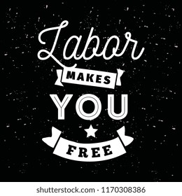 Happy labor day. Vector logo. Typography for greeting cards, posters, banners.