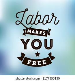 Happy labor day. Vector logo. Typography for greeting cards, posters, banners.