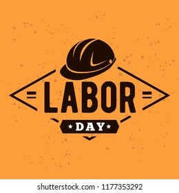 Happy labor day. Vector logo. Typography for greeting cards, posters, banners.