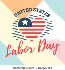 Happy labor day. Vector logo. Typography for greeting cards, posters, banners.
