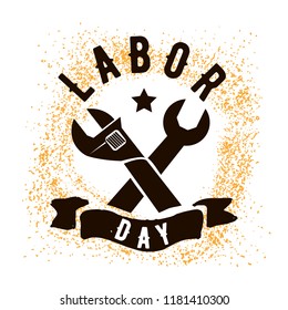 Happy labor day. Vector logo. Typography for greeting cards, posters, banners.