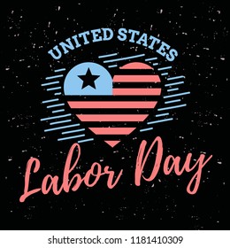Happy labor day. Vector logo. Typography for greeting cards, posters, banners.