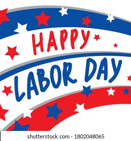 Happy Labor Day Vector Poster 