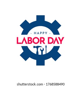Plantilla de vector del día laboral feliz.