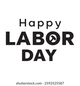 Happy Labor Day Vector text image design