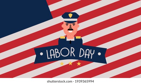 Vector de ilustración de fondo del trabajador del día laboral feliz. 1 de mayo vector de fondo del día laboral.