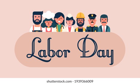 Happy labor day worker background illustration vector. 1st of may labour day background vector.