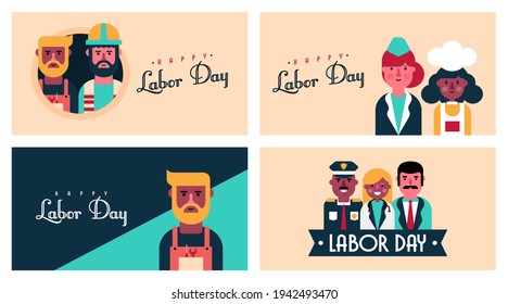 Happy labor day worker background illustration vector. 1st of may labour day background vector.