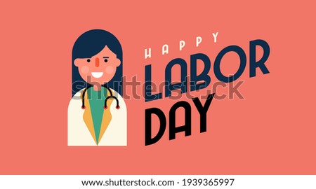 Happy labor day worker background illustration vector. 1st of may labour day background vector.
