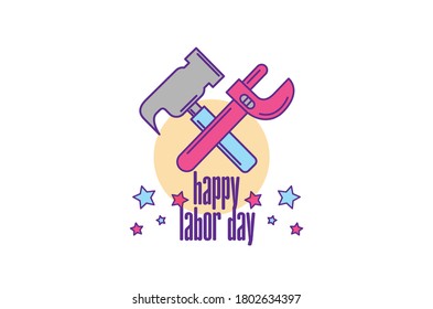 Happy Labor Day and workers right vector design