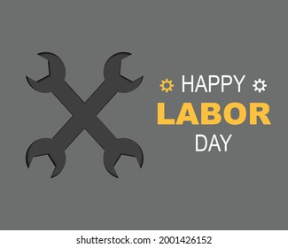 Happy Labor Day Wrench Paper