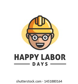 happy labor days logo design