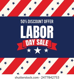 Happy Labor Day.Sale Promotion Poster oder Banner für American Labor Day und Art Vorlage Design, Broschürenstil, 
Banner, Flyer, Buch, Rohling, Karte, Plakatdesign.