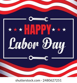 Happy Labor Day.Sale promotion Poster or Banner for American Labor Day and art template design, brochure style, 
banner, flyer, book, blank, card, poster design.