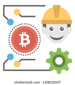 Happy labor performing bitcoin mining process to offer the meaning of bitcoin craft
