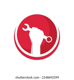 Happy labour day 1 may symbol and logo design