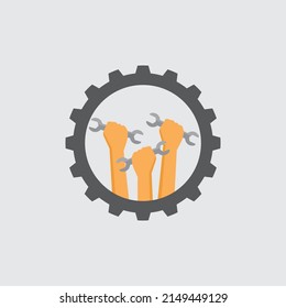 Happy labour day 1 may symbol and logo design