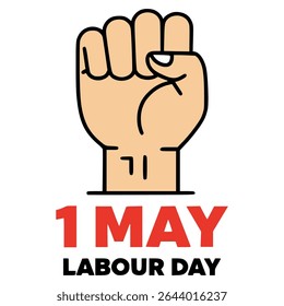 happy labour day 1 may flat color vector illustration template design