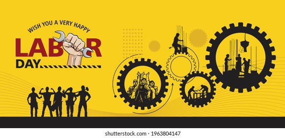 Happy Labour Day 1st May. Thank you for your Hard Work. International Labour Day Vector Art