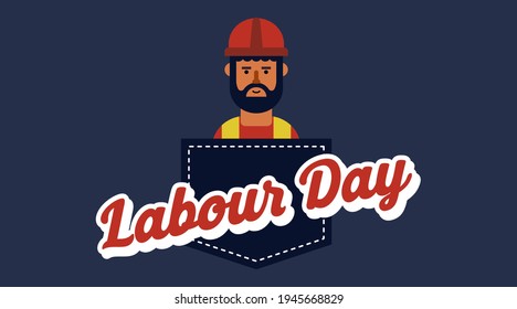 Happy labour day background illustration vector. 1st of may labour day background vector.