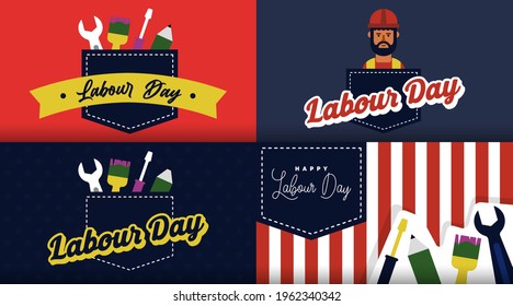 Happy labour day background illustration vector. 1st of may labour day background vector.