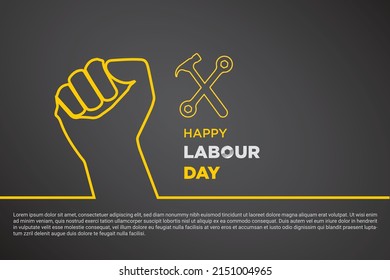 Happy Labour Day banner Design template