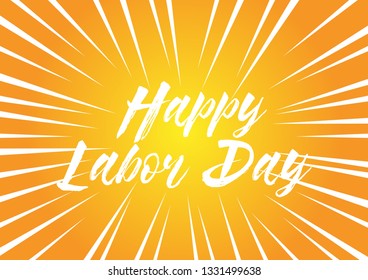 happy labour day, beautiful greeting card background or banner with pop art theme. design illustration
